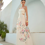 Vestido Longo com Estampa Floral - Sleeve