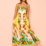 Vestido Midi Longo Estampado - Paraíso