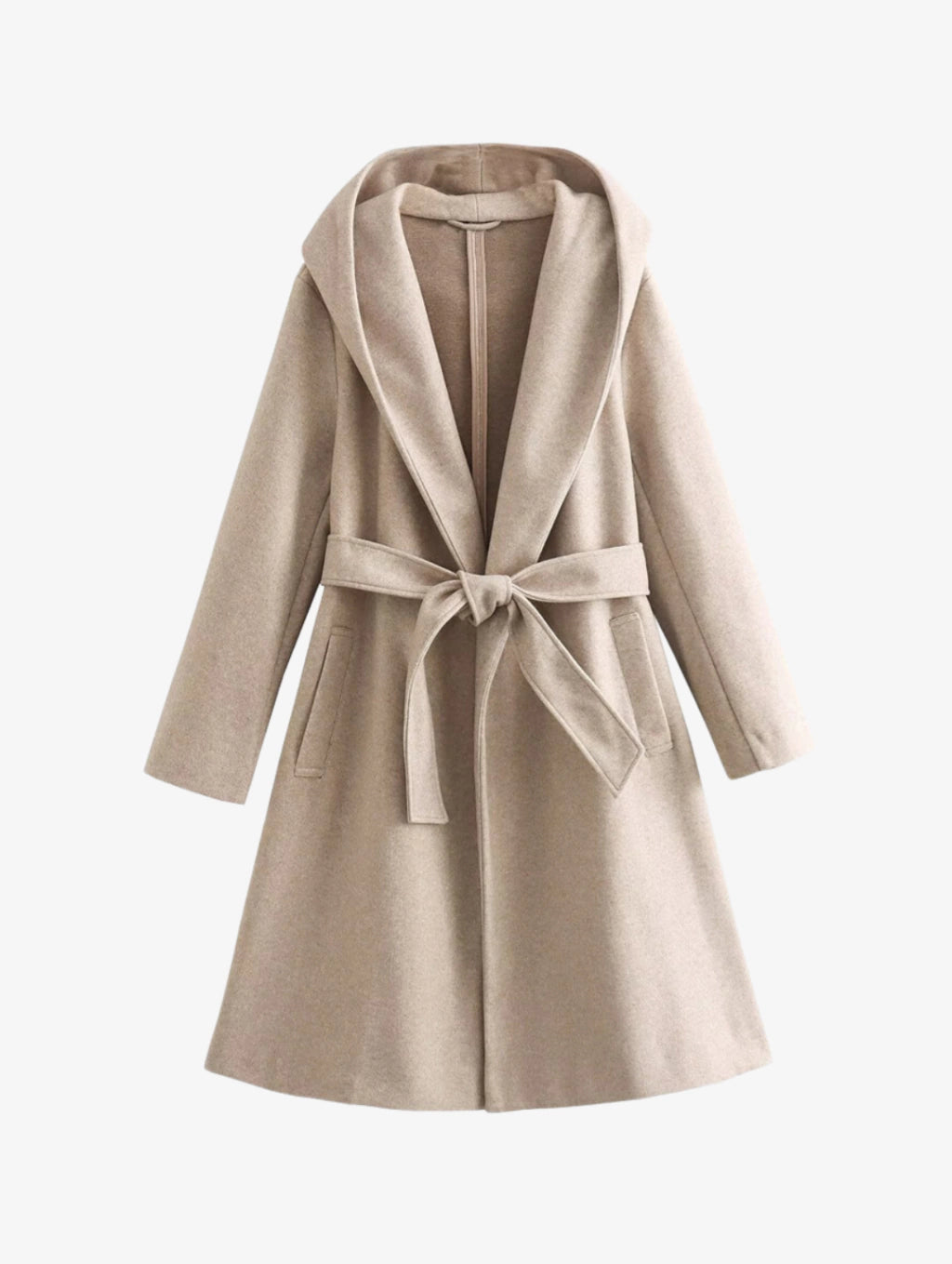 Casaco Sobretudo com Capuz e Amarração
