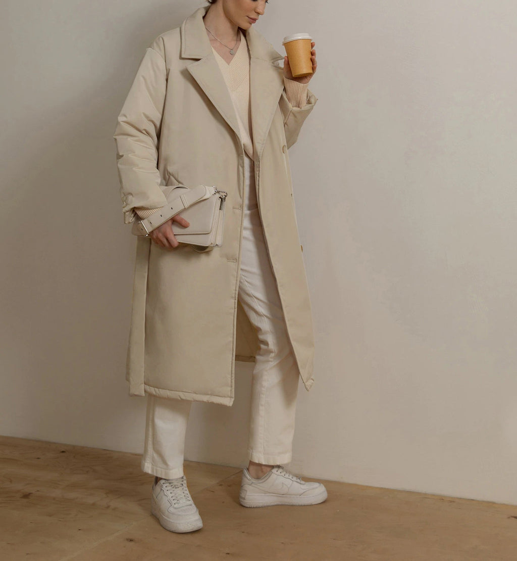 Casaco Longo com Amarração Cintura