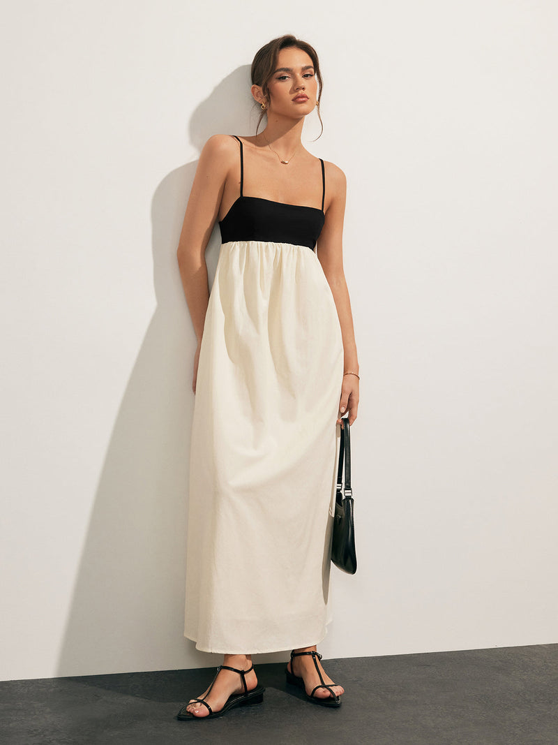 Vestido Longo com Bolso e Costas Aberta - Fleur