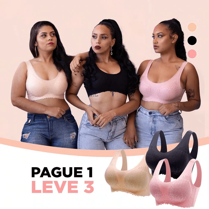 Pague 1 e Leve 3 Sutiãs Confort Luxury 5D + Frete Grátis