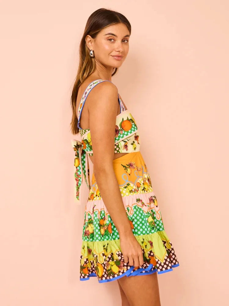 Vestido Curto Estampado Floral - Solar