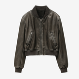 Jaqueta Bomber de Couro Sintético