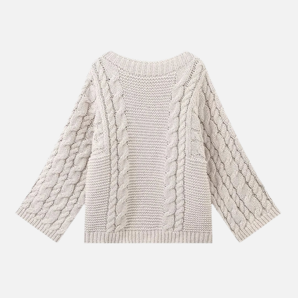 Suéter Trançado de Tricô