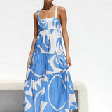 Vestido Longo Com Estampa de Sol - SunPrint