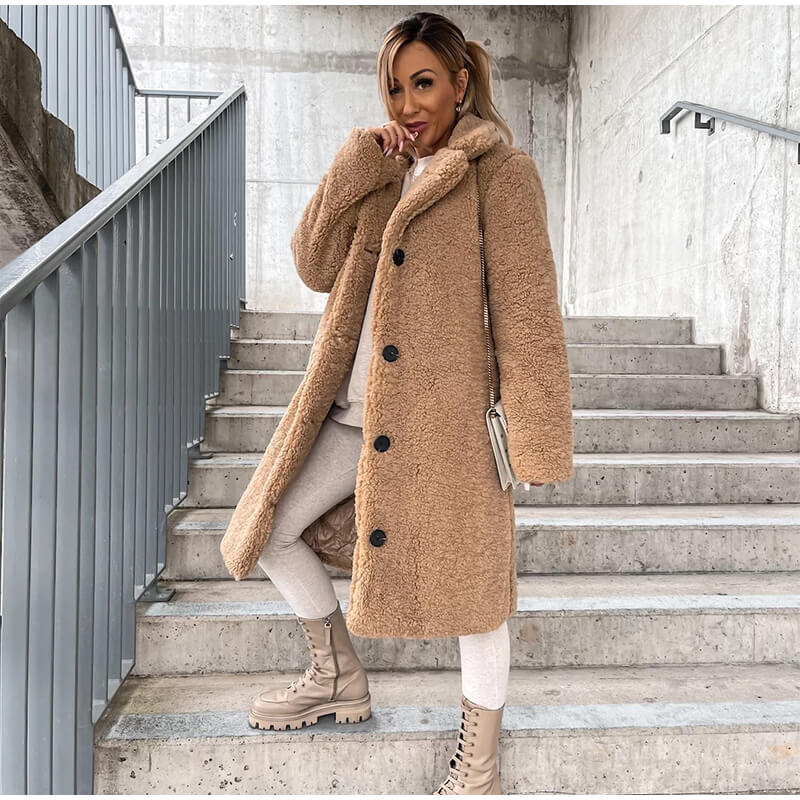 Casaco Feminino Longo de Lã - Paula