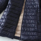 Casaco Impermeável Forrado de Lã com Zíper