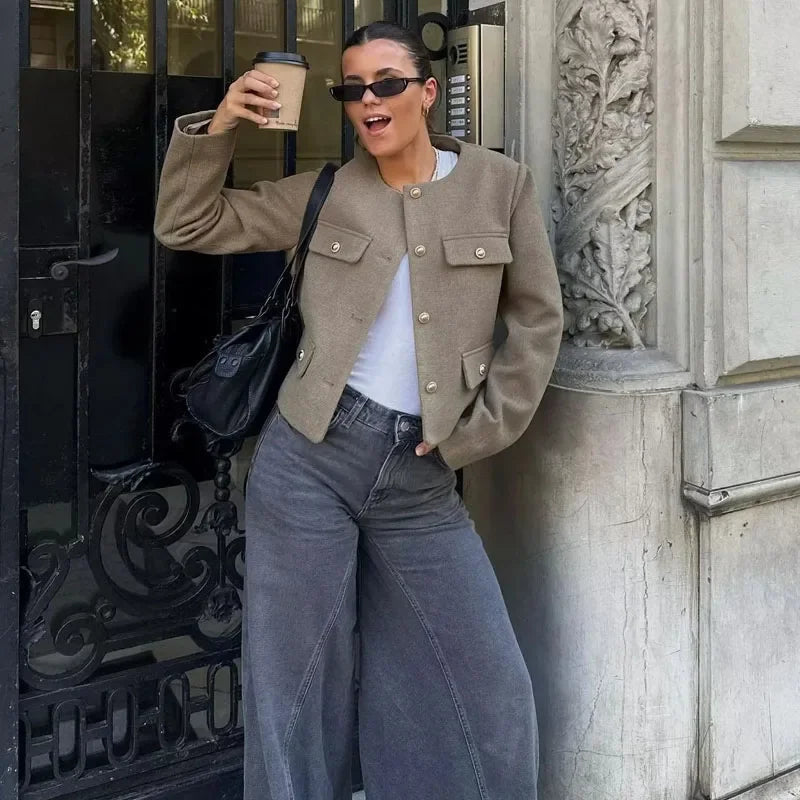 Casaco Casual Tweed