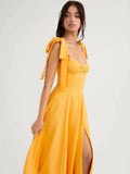 Vestido Feminino Longo Com Fenda - Elisa