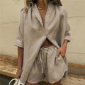 Conjunto de Blusa e Short Feminino em Linho - Mari