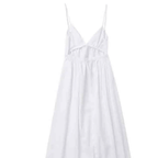 Vestido Longo Branco Decotado - Aura