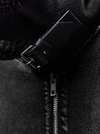 Jaqueta de Couro Forrada em Lã