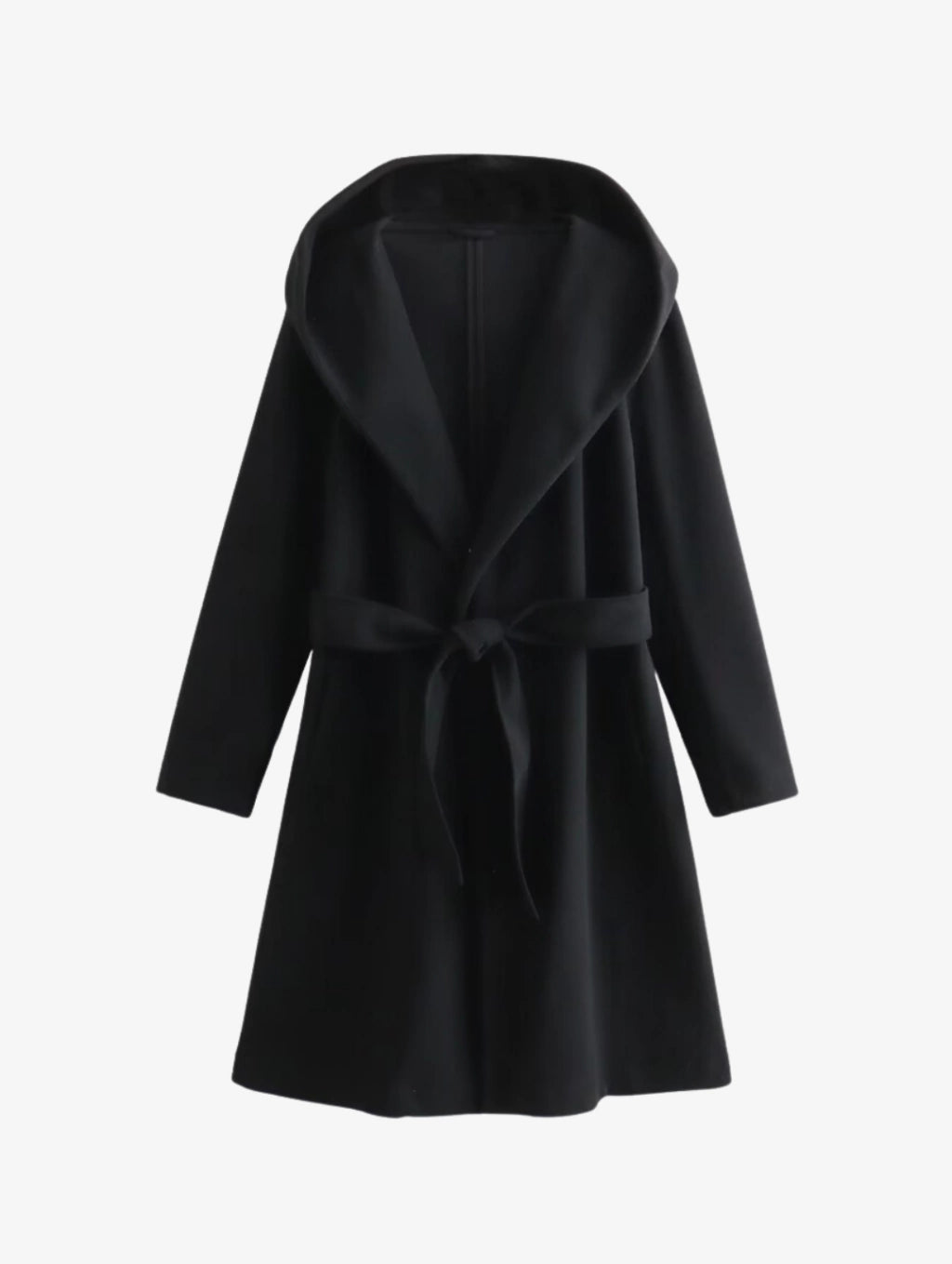 Casaco Sobretudo com Capuz e Amarração