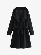 Casaco Sobretudo com Capuz e Amarração