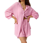 Conjunto de Blusa e Short Feminino em Linho - Mari