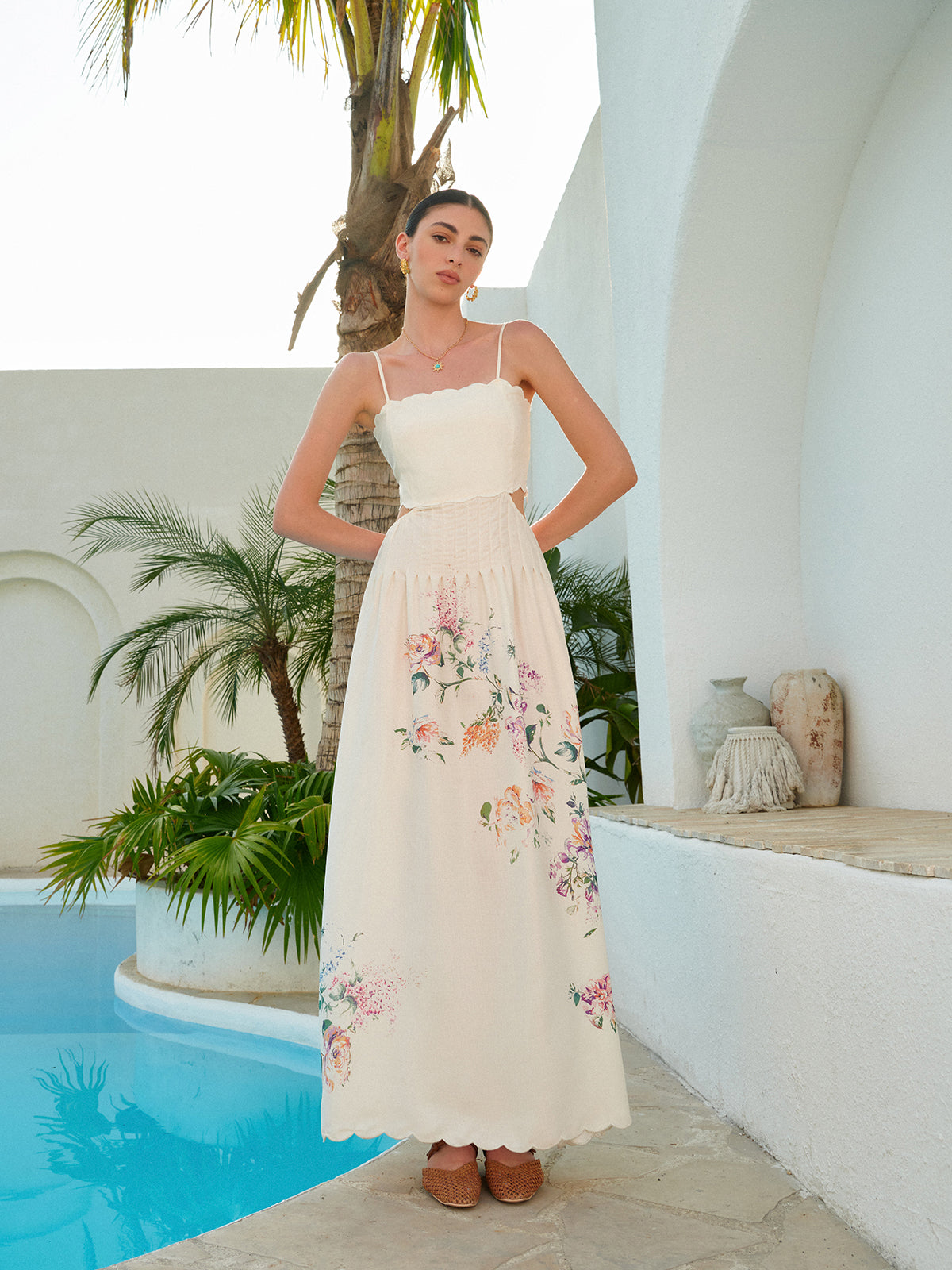 Vestido Longo com Estampa Floral - Sleeve