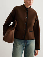 Jaqueta Minimalista de Tweed