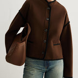 Jaqueta Minimalista de Tweed