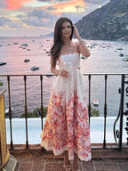 Vestido Midi com Decote Reto