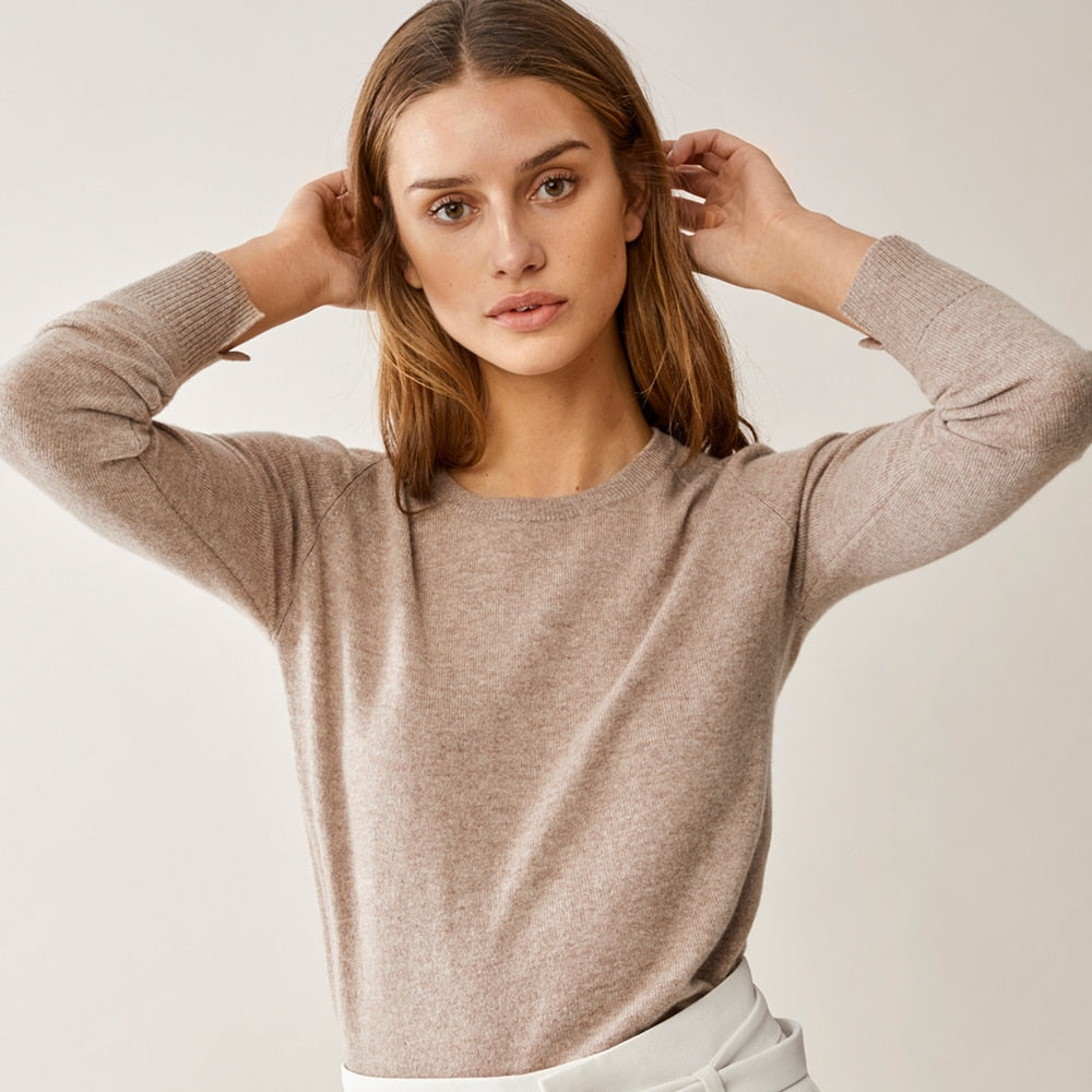 Blusa Básica Lisa em Cashmere