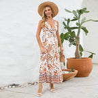 Vestido Longo com Estampa Florida