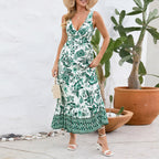 Vestido Longo com Estampa Florida