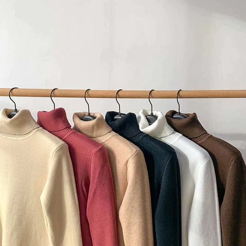 Suéter de Inverno Feminino com Gola Alta