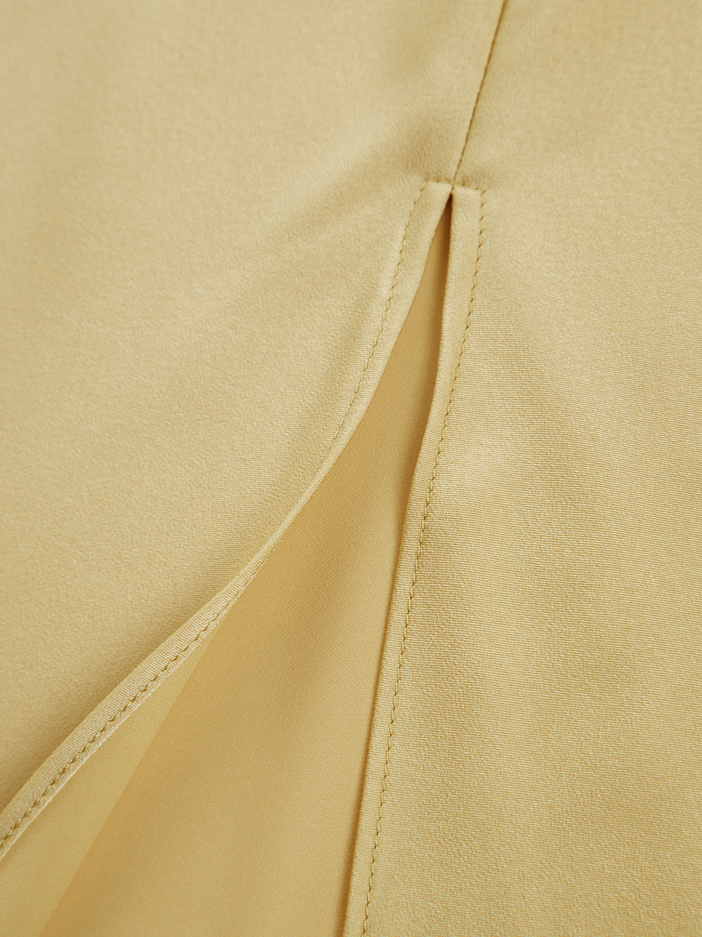 Vestido Longo de Cetim com Fenda nas Costas - Sunset