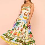 Vestido Longo Estampado - Paradise