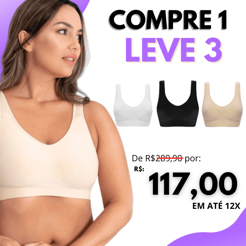 Sutiã ConfortPlus - Compre 1 Leve 3 - Frete Grátis