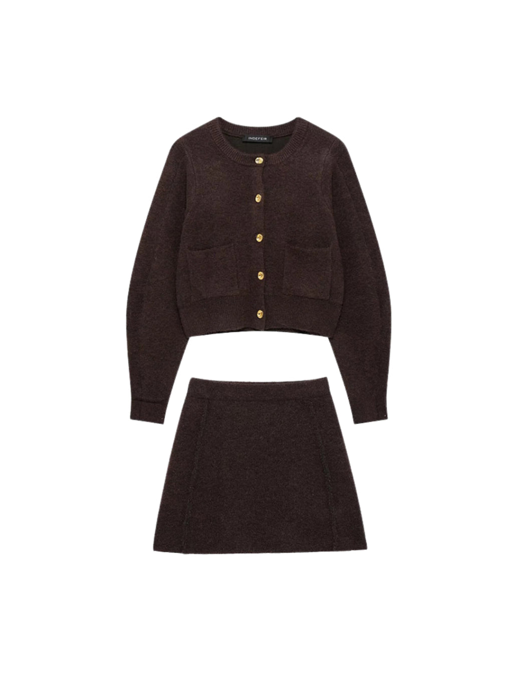 Conjunto Tricô Suêter e Saia