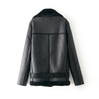 Jaqueta de Couro Forrada em Lã