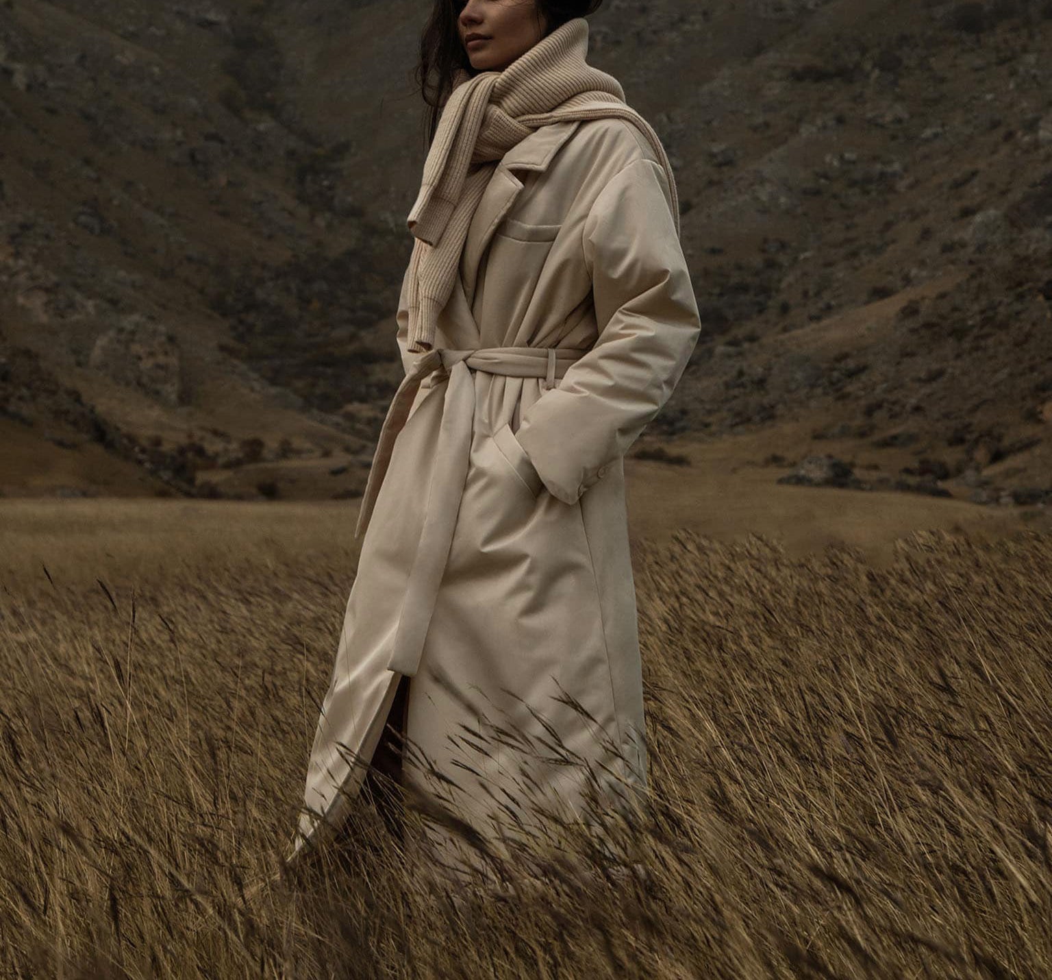 Casaco Longo com Amarração Cintura