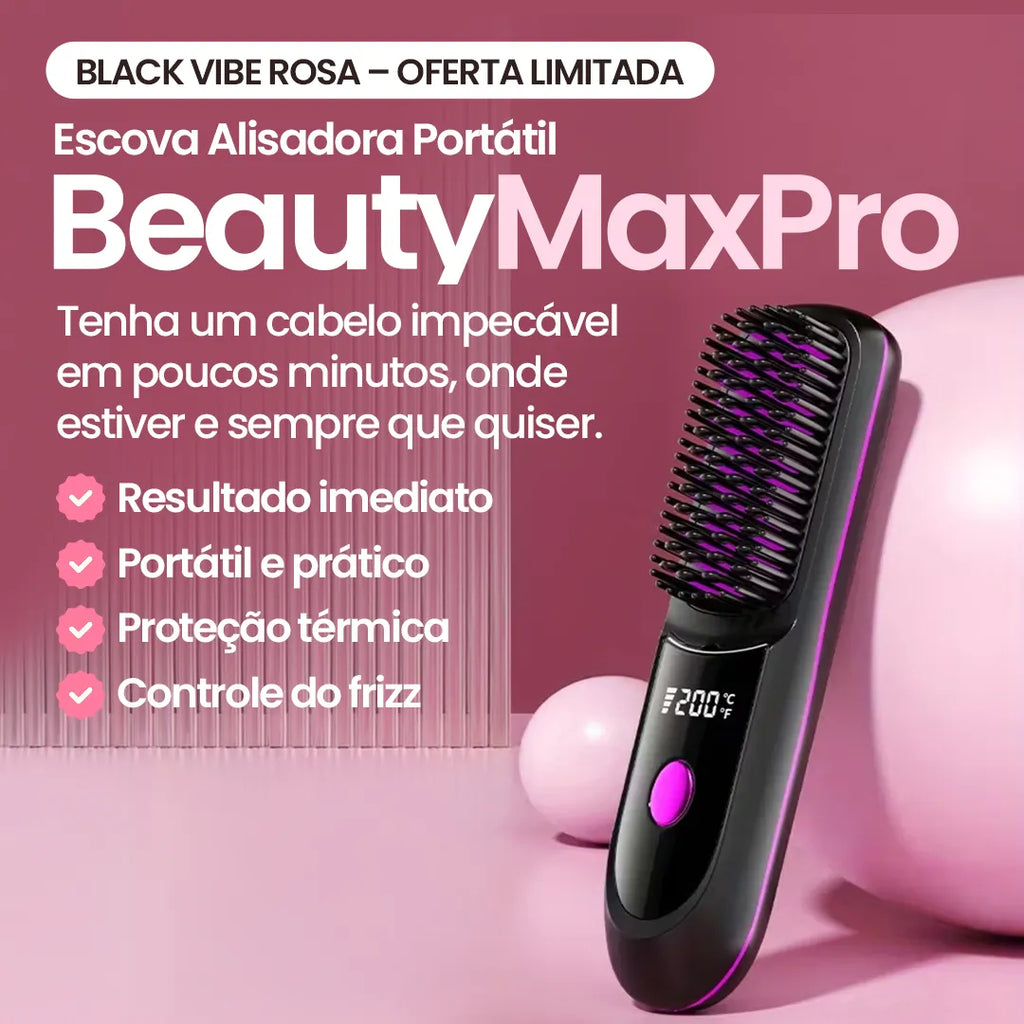 Escova Alisadora Portátil - BeautyMax Pro®