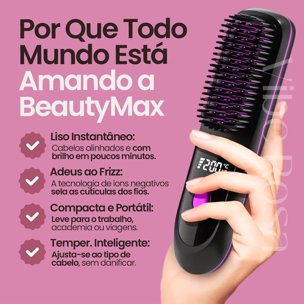 Escova Alisadora Portátil - BeautyMax Pro®
