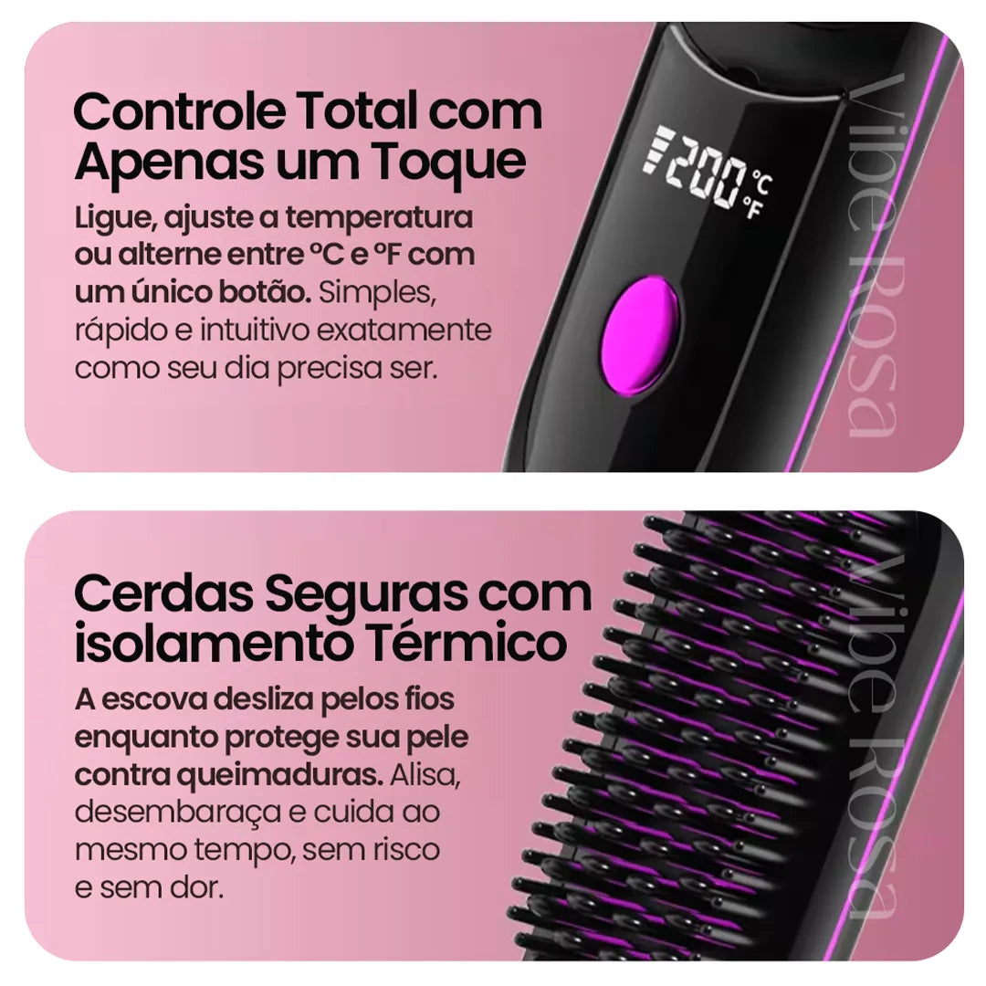 Escova Alisadora Portátil - BeautyMax Pro®