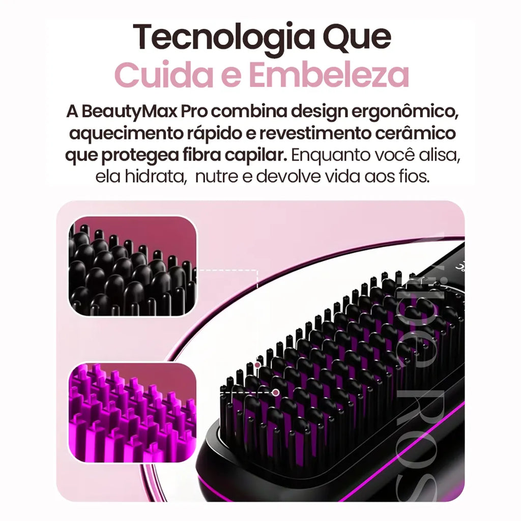 Escova Alisadora Portátil - BeautyMax Pro®
