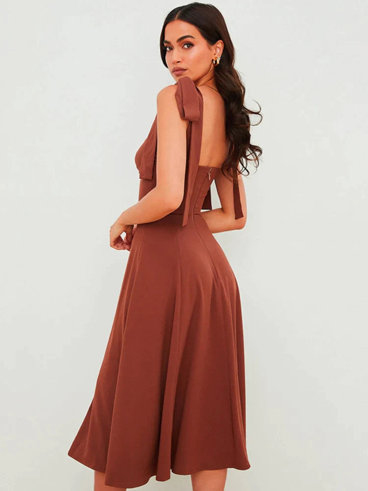 Vestido Feminino Longo Com Fenda - Elisa