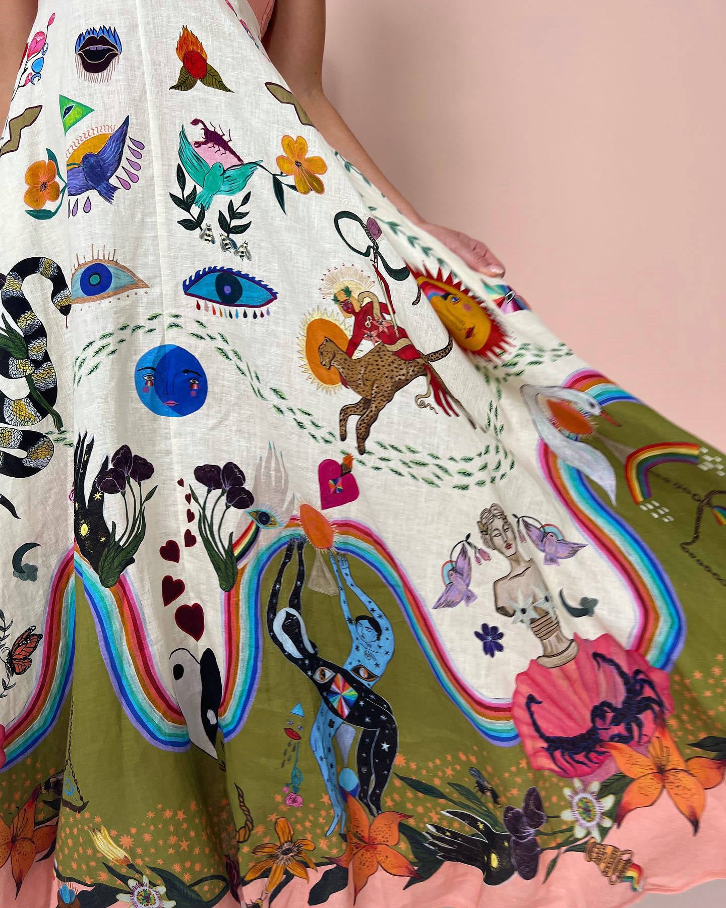 Vestido Longo Midi Estampado