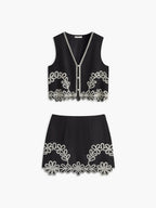 Conjunto Bordado sem Mangas