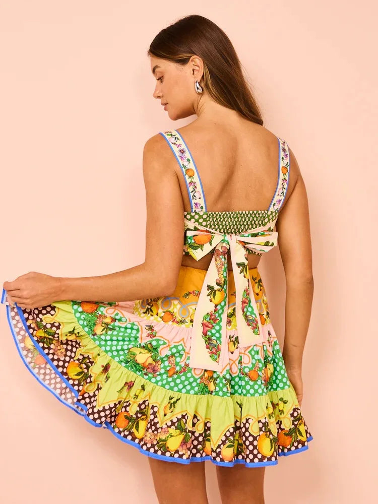 Vestido Curto Estampado Floral - Solar