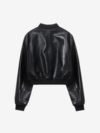 Jaqueta Bomber de Couro Sintético