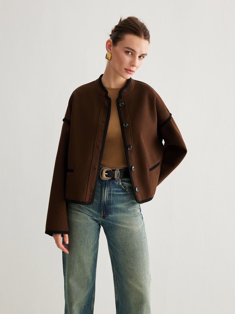 Jaqueta Minimalista de Tweed