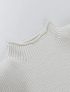 Blusa Casual de Tricô Gola Alta