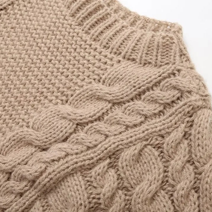 Suéter Trançado de Tricô