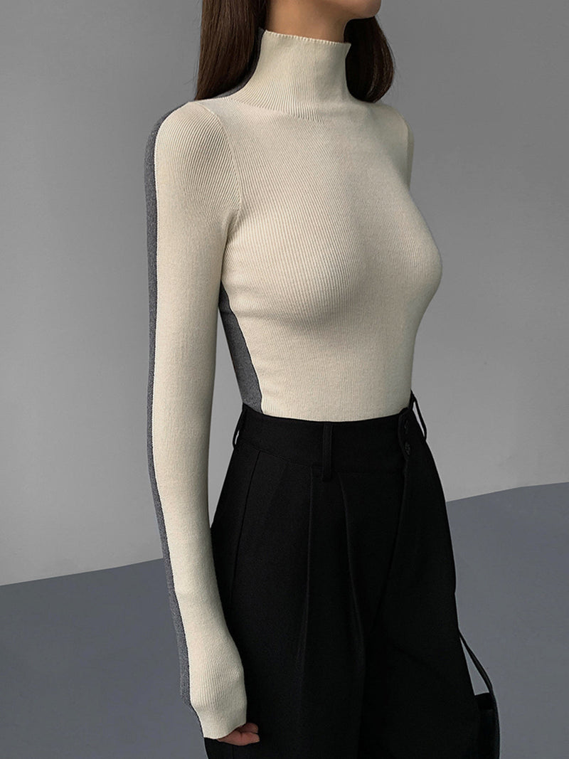 Blusa de Malha Manga Longa Dupla Face