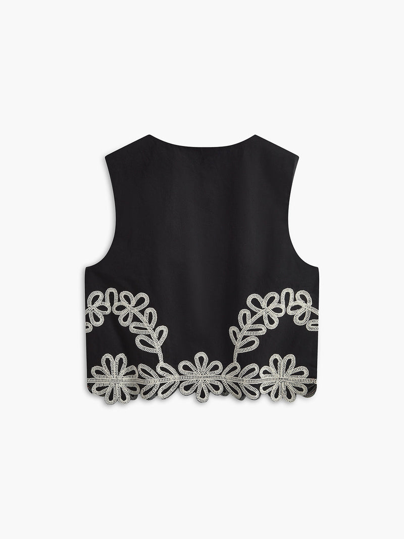 Conjunto Bordado sem Mangas