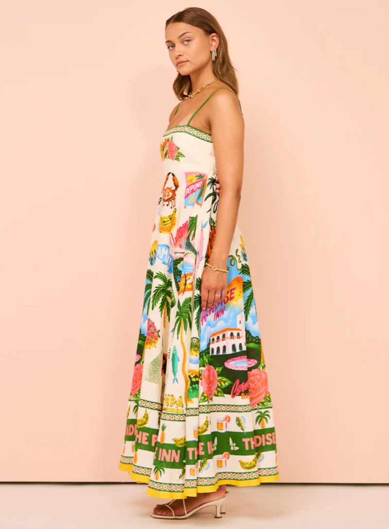 Vestido Longo Estampado - Paradise