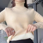 Suéter de Inverno Feminino com Gola Alta